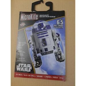 STAR WARS R2-D2 MINI Mylar Kite 6.5" NEW Ready To Fly MicroKite X Kites Disney